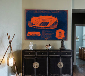 Bella Frye Mile High Stadium Wall Art - Original Denver Broncos Team Color Print