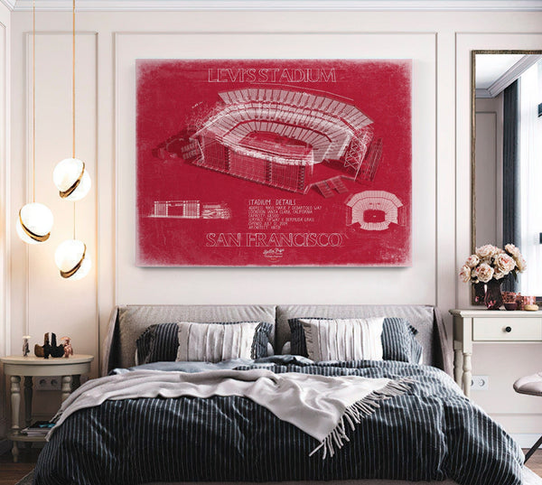 Bella Frye Levi's Stadium Wall Art - Original San Francisco 49ers Fan Print