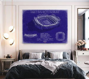 Bella Frye M&T Bank Stadium Wall Art - Baltimore Ravens Football Stadium Print