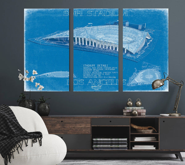 Bella Frye SoFi Stadium Wall Art - LA Rams and Chargers Football Poster