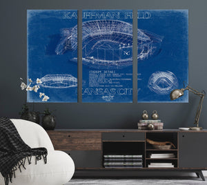 Bella Frye Kauffman Stadium Wall Art - Original KC Royals Ballpark Print