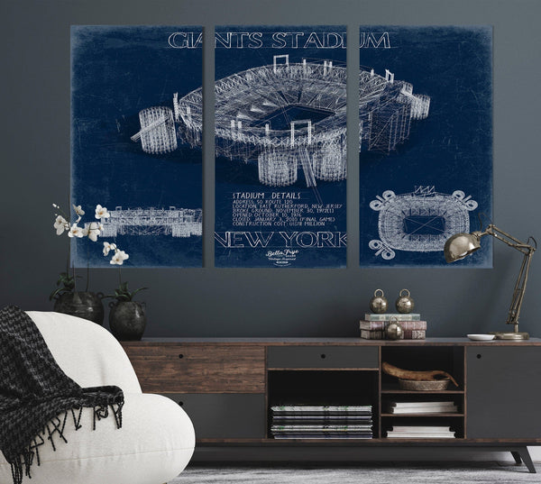 Bella Frye Giants Stadium Wall Art - Original New York Giants Print