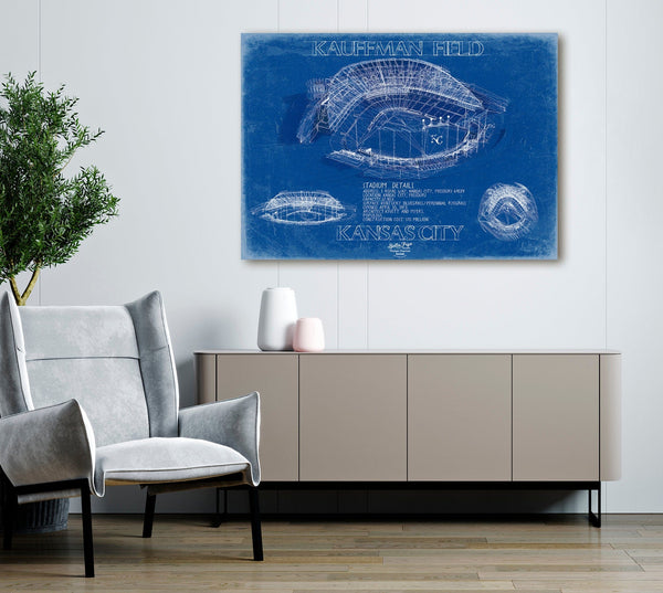 Bella Frye Kauffman Stadium Wall Art - Original KC Royals Ballpark Print