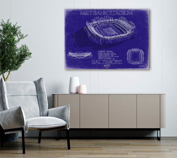 Bella Frye M&T Bank Stadium Wall Art - Baltimore Ravens Football Stadium Print