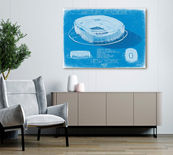 Bella Frye MetLife Stadium Wall Art - NY Jets and NY Giants Football Poster