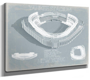 Bella Frye 14" x 11" / Stretched Canvas Wrap Yankee Stadium Wall Art - Original NY Yankees Fan Print