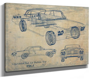 1962 Chevrolet Bel Air Bubble Top  Original Artwork