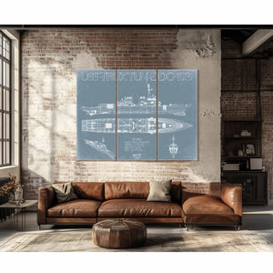 Bella Frye Home & Garden > Decor > Artwork USS Truxtun (DDG-103) Blueprint Wall Art - Original Guided-Missile Destroyer Print