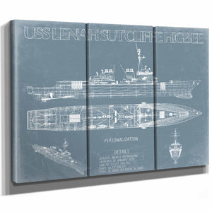 Bella Frye Home & Garden > Decor > Artwork USS Lenah Sutcliffe Higbee (DDG-123) Blueprint Wall Art - Original Guided-Missile Destroyer Print