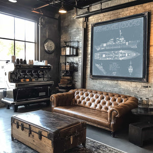 Bella Frye Home & Garden > Decor > Artwork USS Momsen (DDG-92) Blueprint Wall Art - Original Guided-Missile Destroyer Print