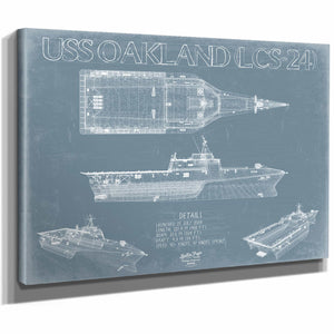 Bella Frye Home & Garden > Decor > Artwork USS Oakland (LCS-24) Blueprint Wall Art