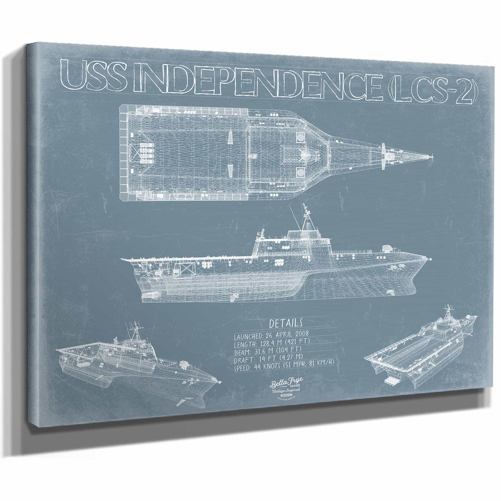 Bella Frye Home & Garden > Decor > Artwork USS Independence (LCS-2) Blueprint Wall Art