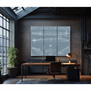 Bella Frye Home & Garden > Decor > Artwork USS L. Mendel Rivers (SSN-686) Blueprint Wall Art - Original Nuclear-powered Attack Submarine Print