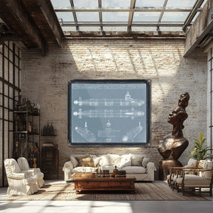 Bella Frye Home & Garden > Decor > Artwork USS Hyman G. Rickover (SSN-795) Blueprint Wall Art - Original Submarine Print