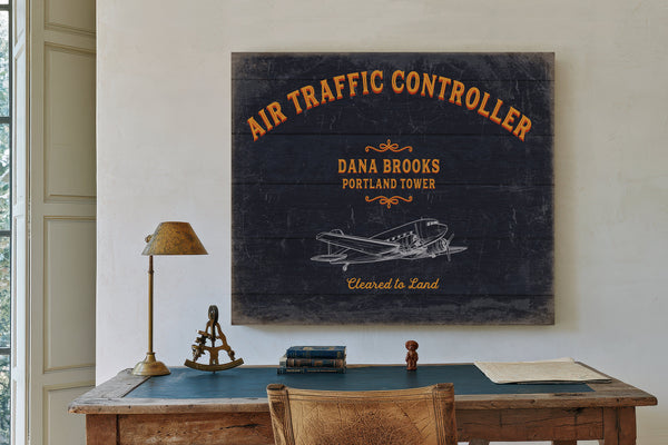 Personalized Air Traffic Controller Sign, Cleared To Land, image 2