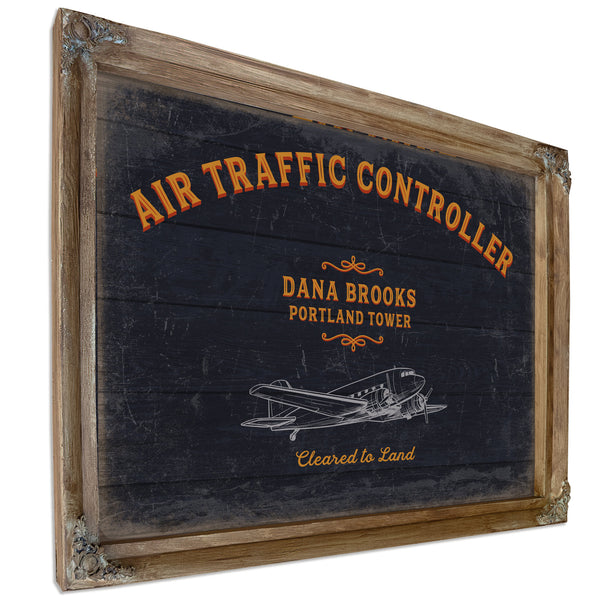 Personalized Air Traffic Controller Sign, Cleared To Land, image 6