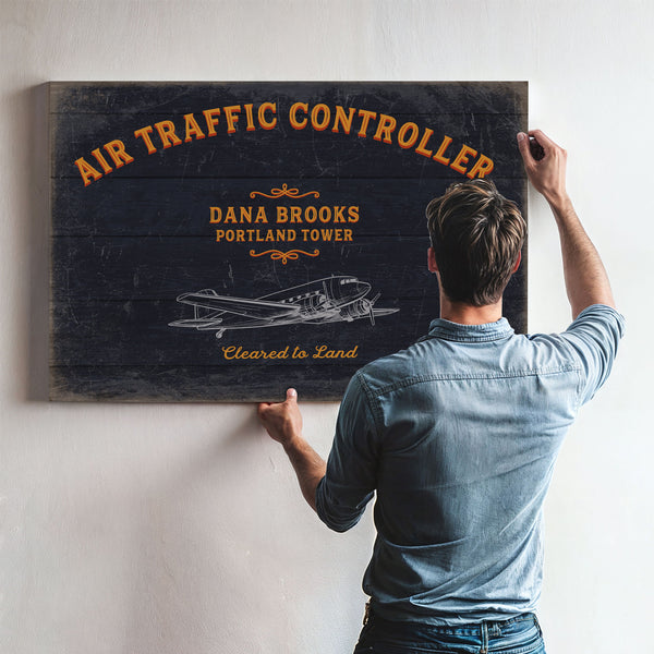Personalized Air Traffic Controller Sign, Cleared To Land, image 10