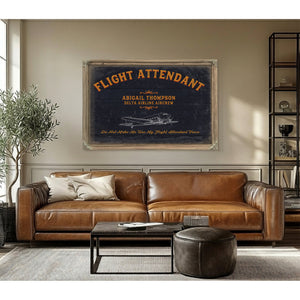 Personalized Flight Attendant Sign, Do Not Make Me Use My Flight Attendant Voice, image 3