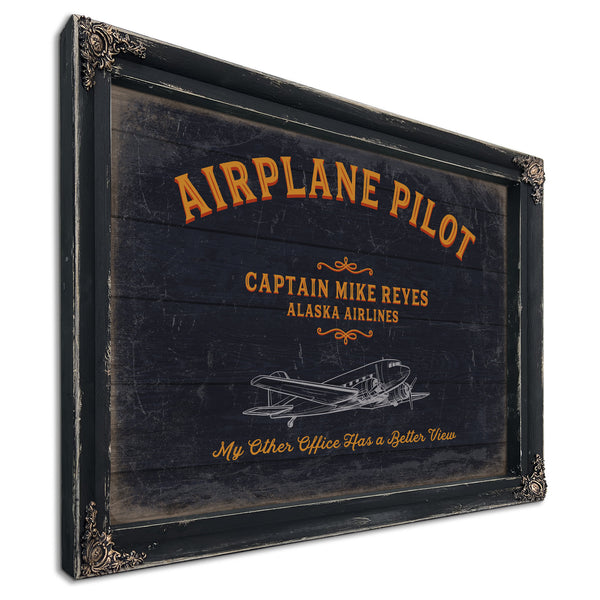 Personalized Airplane Pilot Sign, My Other Office Has A Better View, image 8