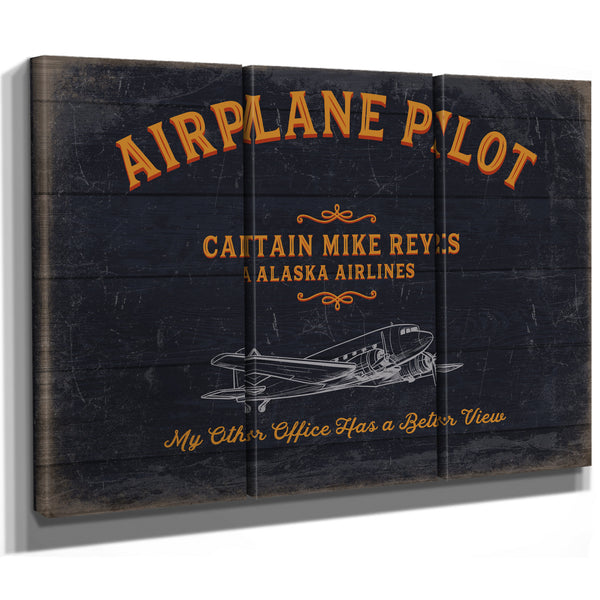 Personalized Airplane Pilot Sign, My Other Office Has A Better View, image 15