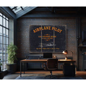 Personalized Airplane Pilot Sign, My Other Office Has A Better View, image 17