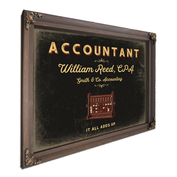 Personalized Accountant Sign, It All Adds Up, Black & Gold, image 7