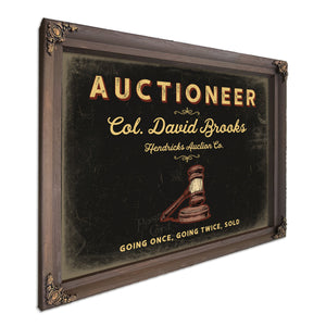 Personalized Auctioneer Sign, Going Once, Going Twice, Sold, Black & Gold, image 7