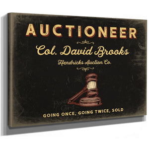 Personalized Auctioneer Sign, Going Once, Going Twice, Sold, Black & Gold, image 8