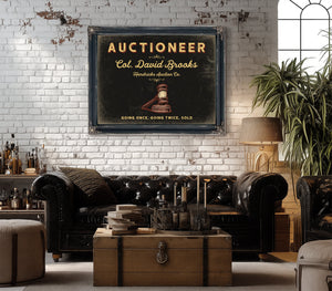 Personalized Auctioneer Sign, Going Once, Going Twice, Sold, Black & Gold, image 18