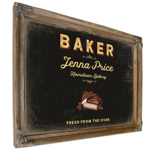 Personalized Baker Sign, Fresh From the Oven, Black & Gold, image 6