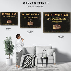 Personalized ER Physician Sign, Controlled Chaos Is My Specialty, Black & Gold, image 10