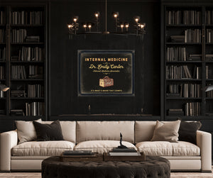 Personalized Internal Medicine Sign, It's What's Inside That Counts, Black & Gold, image 16