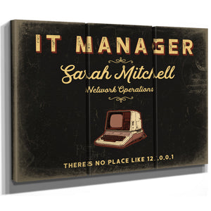 Personalized IT Manager Sign, There's No Place Like 127.0.0.1, Black & Gold, image 14