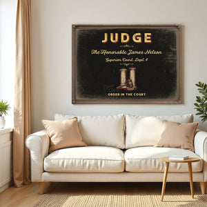 Personalized Judge Sign, Order in the Court, Black & Gold, image 5