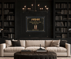 Personalized Judge Sign, Order in the Court, Black & Gold, image 16