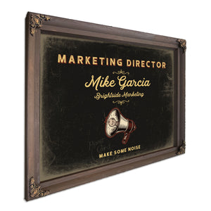 Personalized Marketing Director Sign, Make Some Noise, Black & Gold, image 7