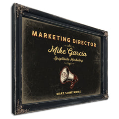 Personalized Marketing Director Sign, Make Some Noise, Black & Gold, image 1