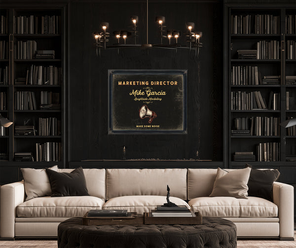 Personalized Marketing Director Sign, Make Some Noise, Black & Gold, image 16