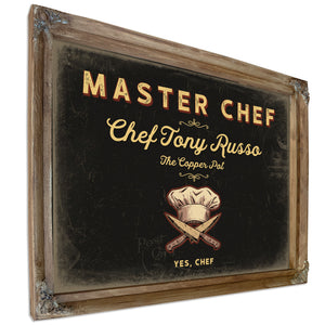 Personalized Master Chef Sign, Yes, Chef, Black & Gold, image 6