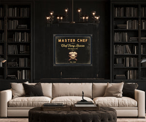 Personalized Master Chef Sign, Yes, Chef, Black & Gold, image 16