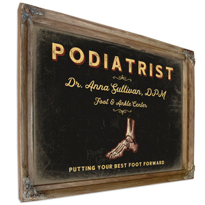 Personalized Podiatrist Sign, Putting Your Best Foot Forward, Black & Gold, image 6