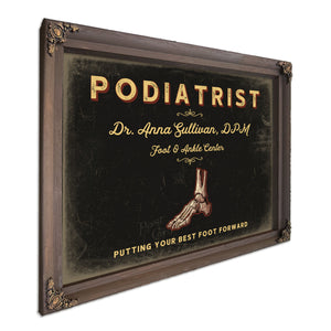 Personalized Podiatrist Sign, Putting Your Best Foot Forward, Black & Gold, image 7