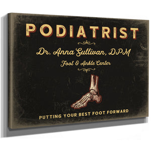 Personalized Podiatrist Sign, Putting Your Best Foot Forward, Black & Gold, image 8