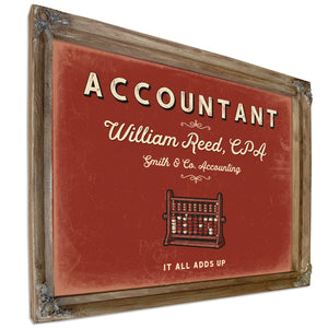 Personalized Accountant Sign, It All Adds Up, Brick & Black, image 6