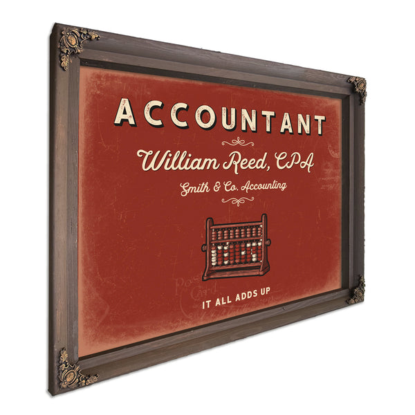 Personalized Accountant Sign, It All Adds Up, Brick & Black, image 7