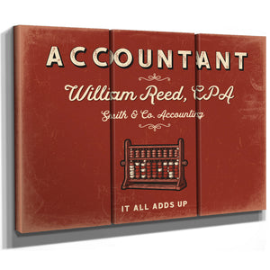 Personalized Accountant Sign, It All Adds Up, Brick & Black, image 14