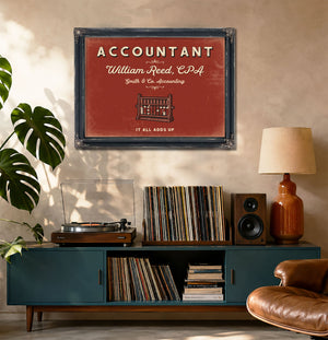 Personalized Accountant Sign, It All Adds Up, Brick & Black, image 20