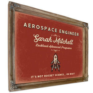 Personalized Aerospace Engineer Sign, It's Not Rocket Science... Oh Wait, Brick & Black, image 6