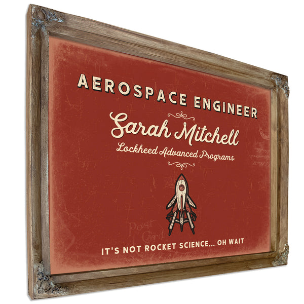 Personalized Aerospace Engineer Sign, It's Not Rocket Science... Oh Wait, Brick & Black, image 6