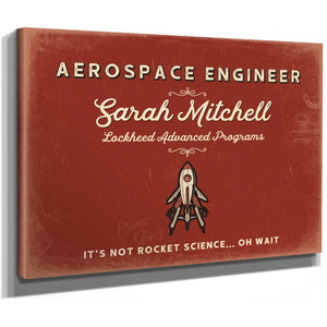 Personalized Aerospace Engineer Sign, It's Not Rocket Science... Oh Wait, Brick & Black, image 8